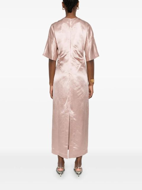 LouLou de Saison gathered-detail midi dress - Pink