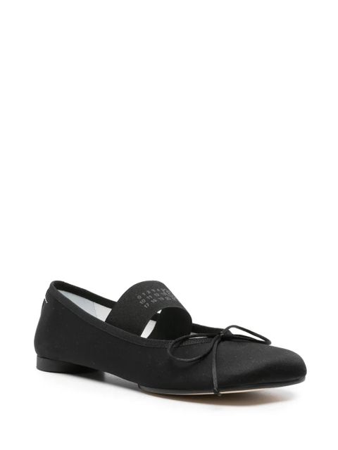 MM6 Maison Margiela Atomic satin ballerina shoes - Black