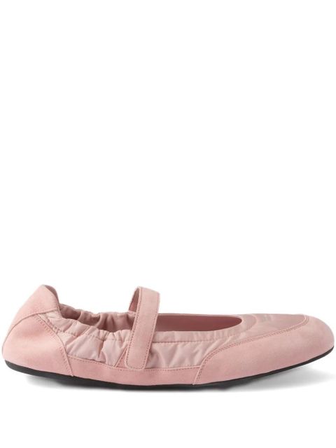 Prada Collapse strap-detail ballet flats - Pink - zdjęcie produktu nr 1