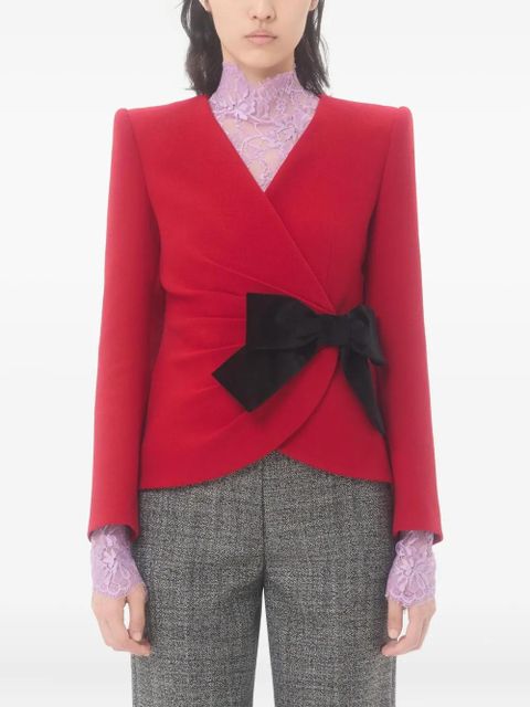 Valentino Garavani bow-detail crepe blazer - Red - zdjęcie produktu nr 2