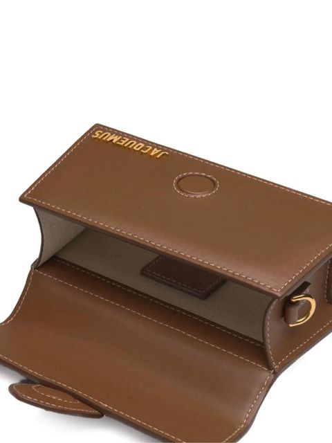 Jacquemus The Bambino contrast-stitch shoulder bag - Brown