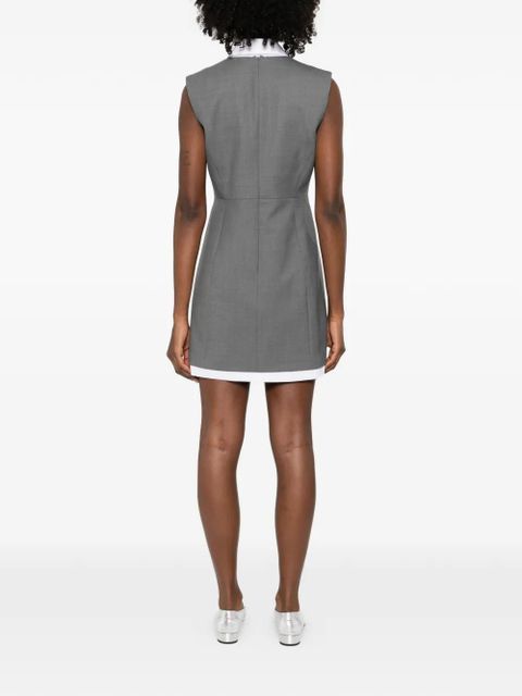 Maje panelled mini dress - Grey
