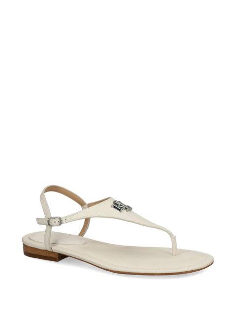 Lauren Ralph Lauren Ellington lizard-embossed leather sandals - White
