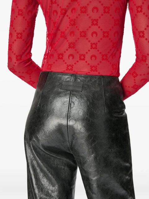 Marine Serre Glossy Moon trousers - Black