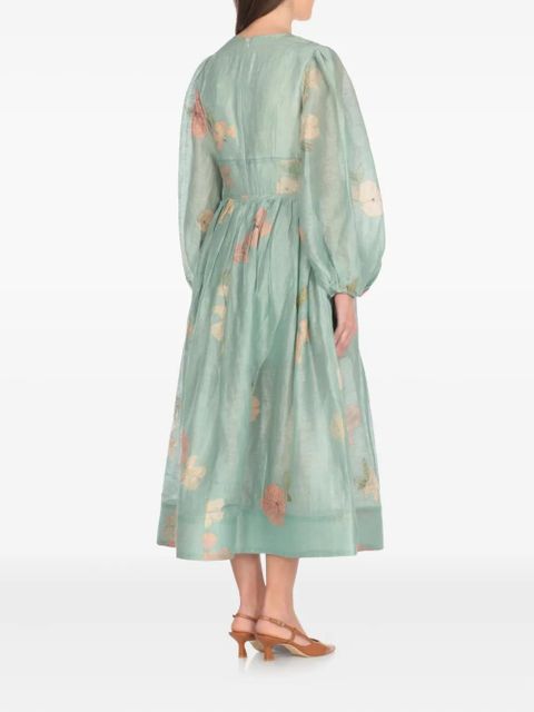 ZIMMERMANN floral-print dress - Blue
