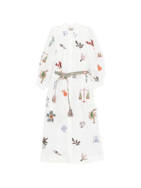 ALEMAIS embroidered midi dress - White - zdjęcie produktu nr 1