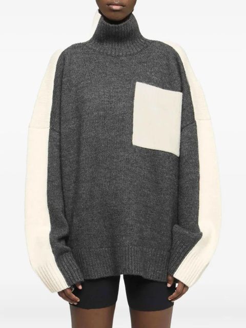 JW Anderson panelled high-neck sweater - Grey