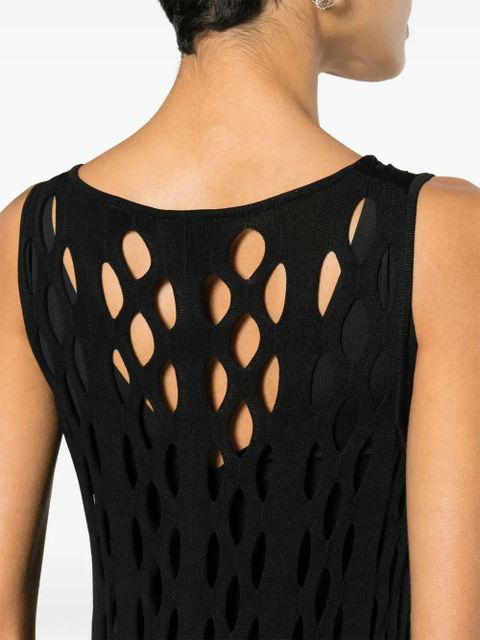 PINKO fringed cut-out maxi dress - Black