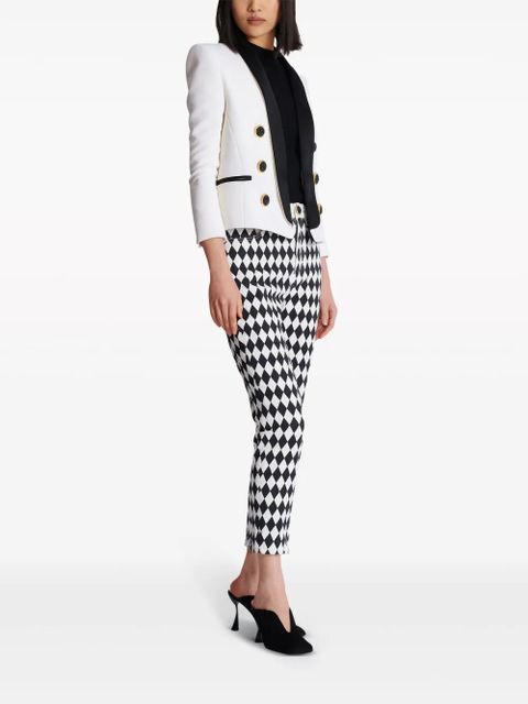 Balmain open-front wool blazer - White