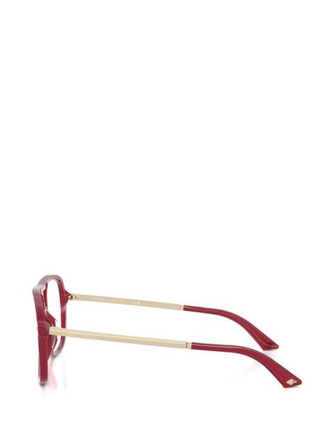 Jimmy Choo pilot metal glasses - Red