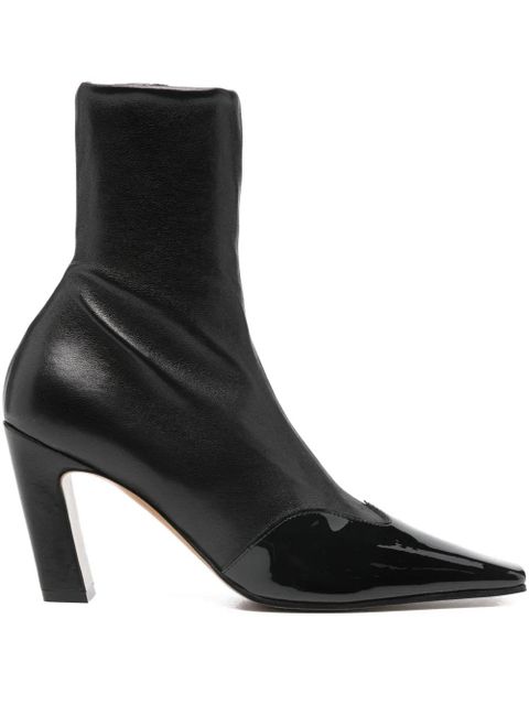 KHAITE 85mm patent pointed boots - Black - zdjęcie produktu nr 1