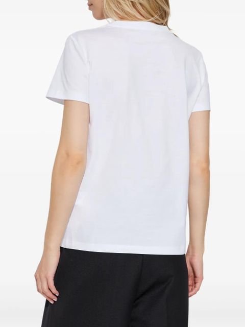 Max Mara logo-embroidered T-shirt - White