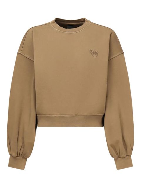 PINKO embroidered balloon-sleeve sweatshirt - Brown - zdjęcie produktu nr 1