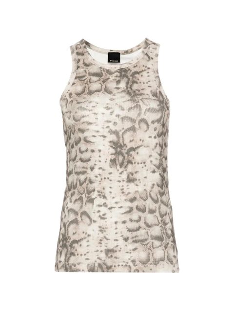 PINKO snakeskin-print tank top - Neutrals - zdjęcie produktu nr 1