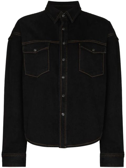 WARDROBE.NYC oversized denim button jacket - Black - zdjęcie produktu nr 1