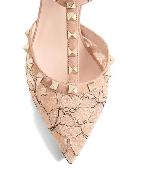 Valentino Garavani 65mm Rockstud lace-pattern stud pumps - Pink - zdjęcie produktu nr 2