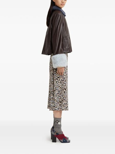 Marni floral-pattern midi skirt - Black - zdjęcie produktu nr 2