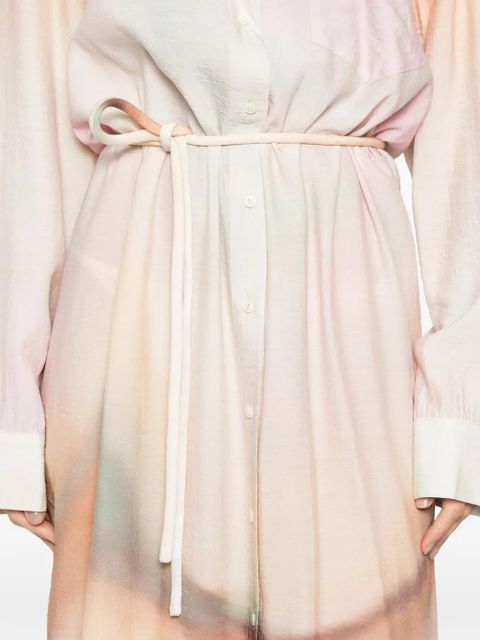 Nanushka buttoned tie dress - Neutrals