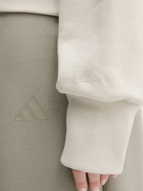 adidas bluza bawełniana All SZN damska kolor beżowy gładka JV9816