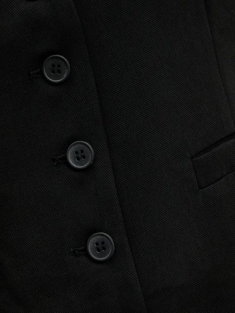 Answear.LAB kamizelka kolor czarny jednorzędowa