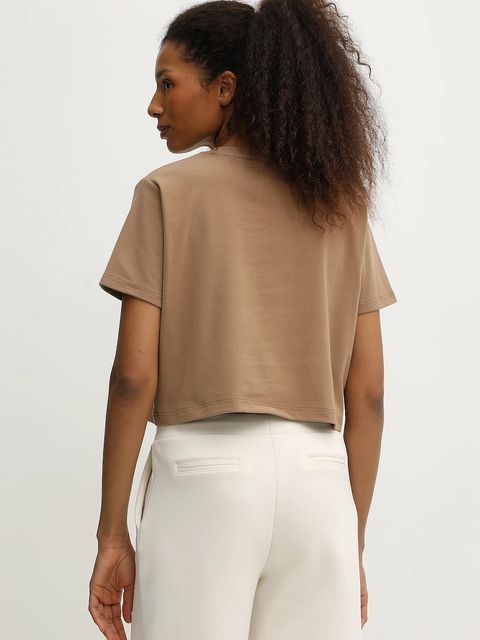 Guess t-shirt FABIA damski kolor brązowy V5BI01 K1891