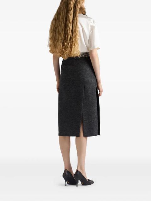 Prada Triangle-logo short-sleeved top - White