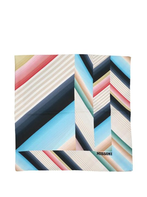 Missoni striped-foulard scarf - Blue - zdjęcie produktu nr 1