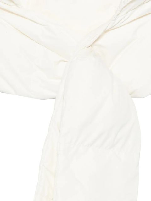 Moncler hodded padded scarf - White