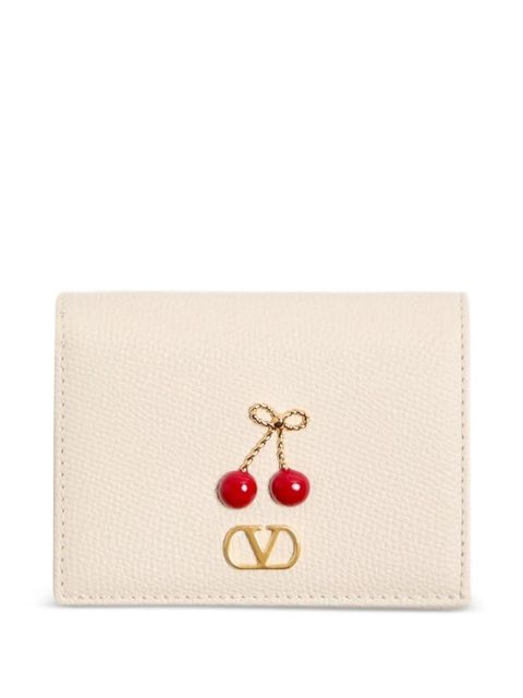 Valentino Garavani Cherryfic leather wallet - Neutrals - zdjęcie produktu nr 1