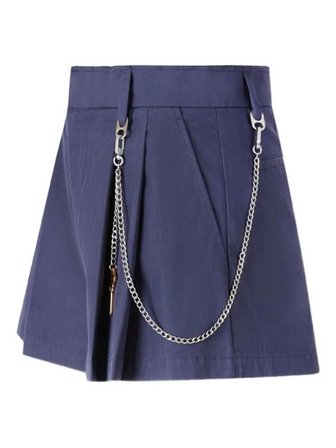 Alexander Wang pleated chain-detail skorts - Blue