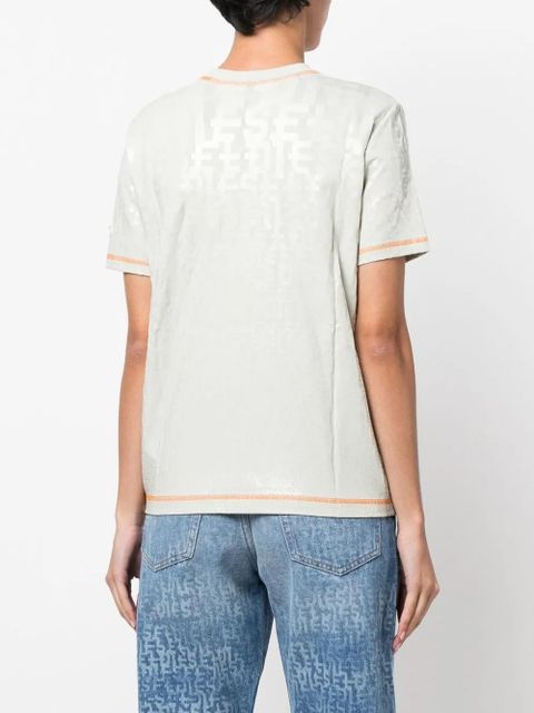 Diesel contrast-trim T-shirt - Green