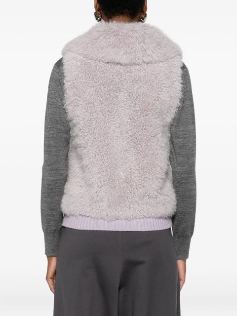 Yves Salomon textured gilet - Purple