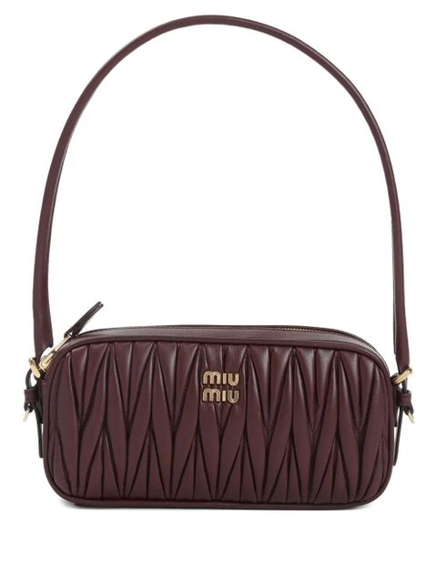 Miu Miu quilted leather shoulder bag - Brown - zdjęcie produktu nr 1