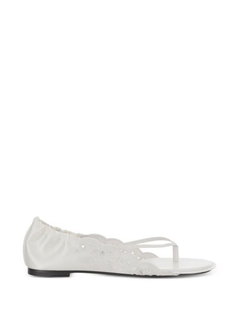 Jacquemus lace up flat shoes - White - zdjęcie produktu nr 1