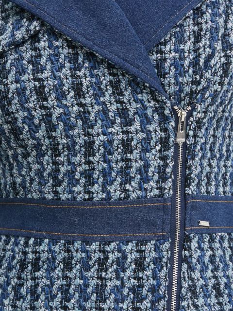 Morgan sukienka z domieszką wełny RETTI kolor niebieski mini dopasowana RETTI