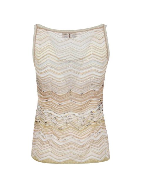 Missoni zigzag tank top - Neutrals