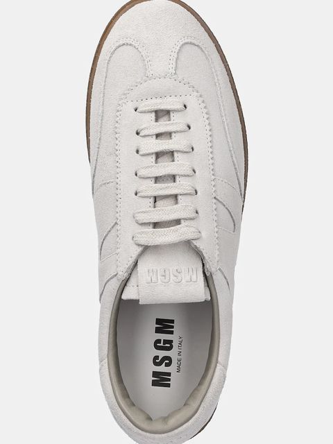 MSGM sneakersy zamszowe damskie kolor szary 3941MDS021 996