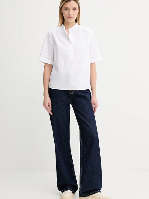 Marc O'Polo bluzka bawełniana damska kolor biały gładka 5000006442 - zdjęcie produktu nr 2