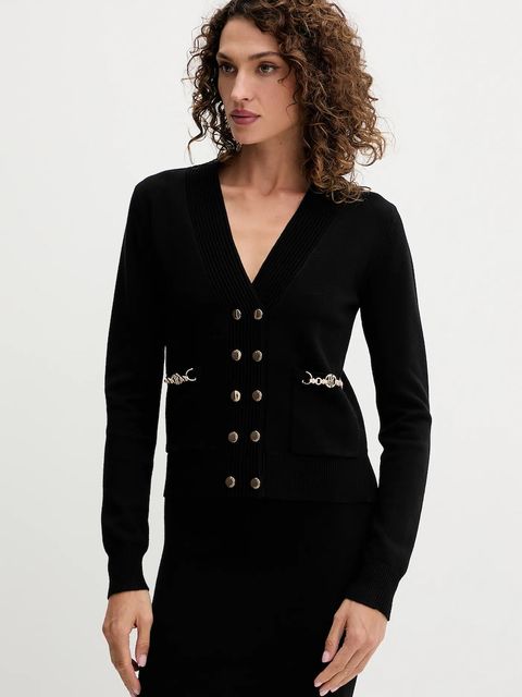 Fracomina kardigan damski kolor czarny lekki FR25WT8010K55601 - zdjęcie produktu nr 1