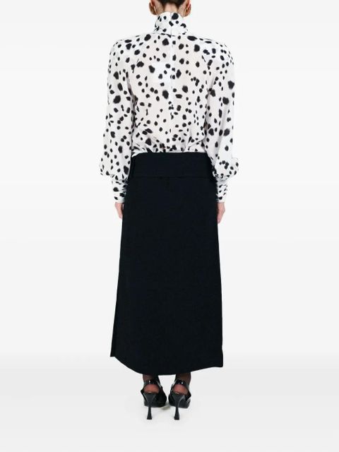 Rowen Rose dalmatian-pattern blouse - White
