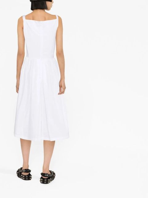 Vivienne Westwood Sunday cowl-neck cotton midi dress - White