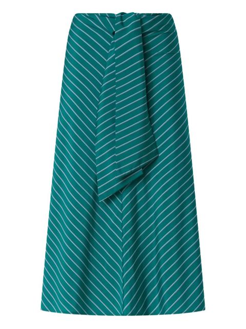 PINKO striped-pattern A-line skirt - Green - zdjęcie produktu nr 1