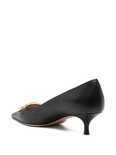 Ferragamo 40mm Maxi Gancini leather pumps - Black