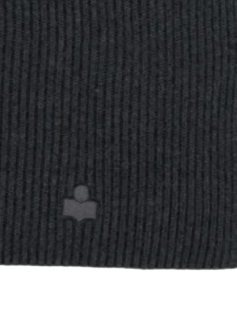 ISABEL MARANT logo-patch scarf - Grey - zdjęcie produktu nr 2
