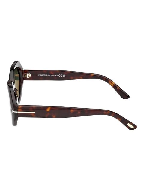 TOM FORD Eyewear geometric-frame sunglasses - Brown