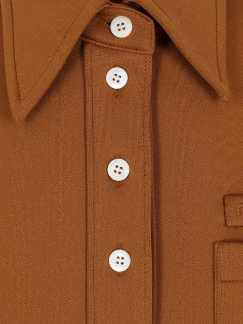 Miu Miu pocket short-sleeved polo shirt - Brown
