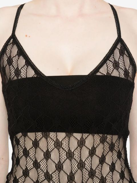 ISABEL MARANT geometric-pattern lace bodysuit - Black - zdjęcie produktu nr 2