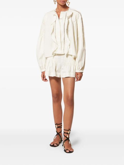 ISABEL MARANT Cybila lace pleated shorts - Neutrals - zdjęcie produktu nr 2