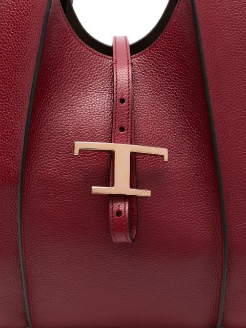 Tod's Timeless T-bar clasp leather tote bag - Red