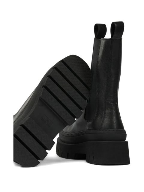 Copenhagen elastic-panel platform boots - Black